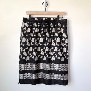 Downeast Black Floral Skirt